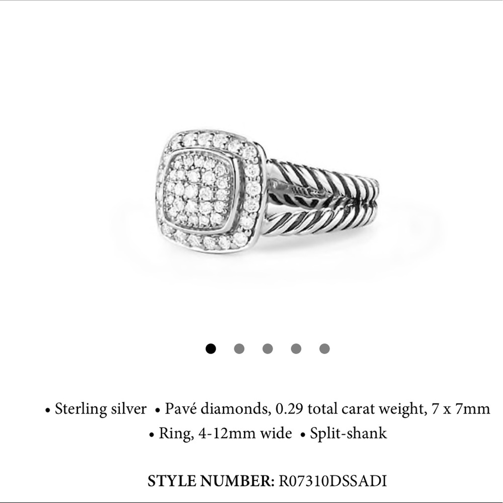 David Yurman Petite Albion Ring with Diamonds - Picture 4 of 4